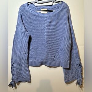 Hollister Sweater with Lace-Up Sleeves